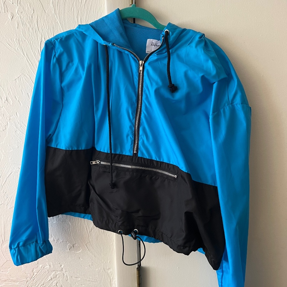 Blue windbreaker